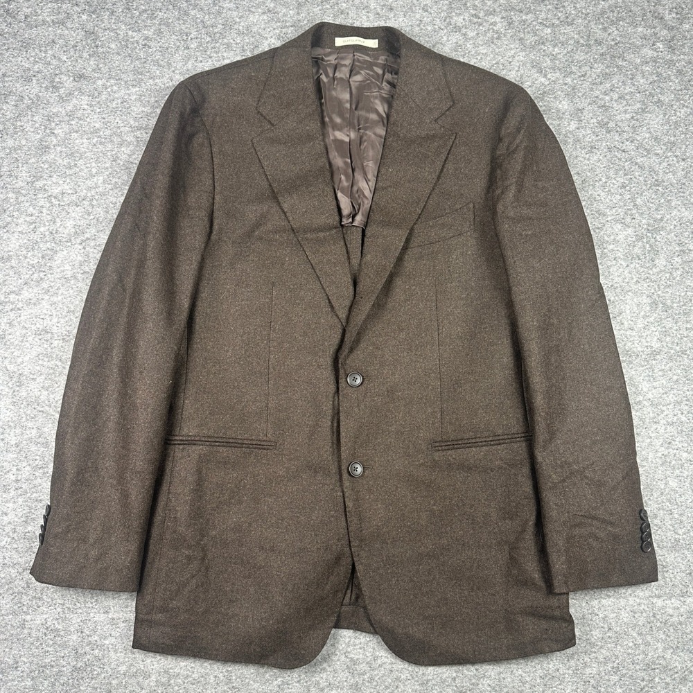 Suitsupply Blazer Mens 46 Brown Havana Jetted Solbiati Wool Slim Fit Sport Coat